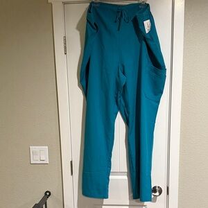 Teal Drawstring Scrub Pants